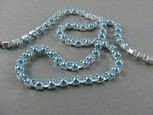 SS14,5 (3,5mm) PEARL CUPCHAIN - TURQUOISE, SILVER-PLATED