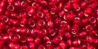 TOHO Round 11/0: TR-11-25C Silver-Lined Ruby, 10g