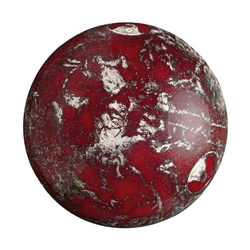 Cabochon par Puca®: Opaque Coral Red New Picasso, 18 mm, 1 szt.