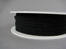 2mm SATIN TWISTED CORD - BLACK // A7001