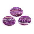 Cabochon CM Striped oval 18x25 cyclamen