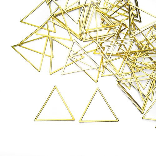 Geometric metal frame, triangle big 2.7x3.1cm, 2 pcs