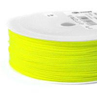 Shamballs and macramé polyester cord - yellow neon // L4206