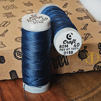 Threads for beading and soutache CRAFT 40, navy blue, 80m