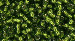 TOHO Round 8/0: TR-08-37A Silver-Lined Lt Olivine, 10 g