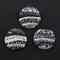 Cabochon CM Striped round 24 black