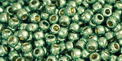 TOHO Round 11/0: TR-11-PF570 PermaFinish - Galvanized Mint Green, 10 g