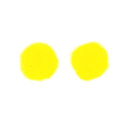 Pompony, 15 mm, żółte, 2 szt.